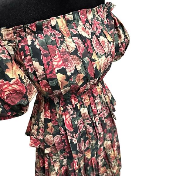 Antonio Melani 2 Piece Dress Floral Fall Homecoming Festival Regency Coquette - Picture 8 of 13